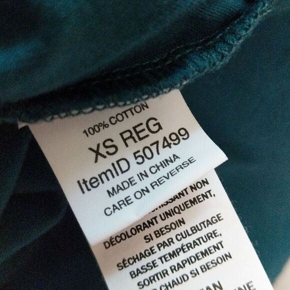 NWT L.L. women's Bean green spruce long sleeve PJ top t-shirt size hike size XS - Picture 6 of 9